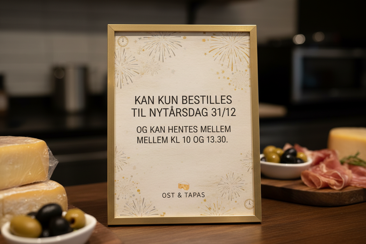 Nytårstapas 2026 🍾🎉 (Kan kun bestilles til 31/12)