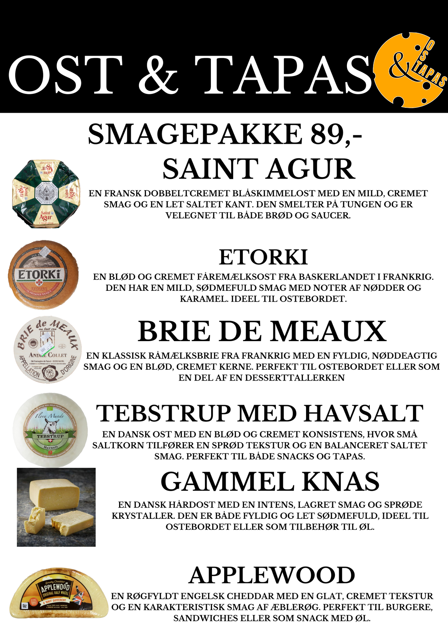 Vinder smagepakken - 6 oste